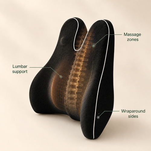 Sto Lumbar Support — memory-foam lower-back cushion